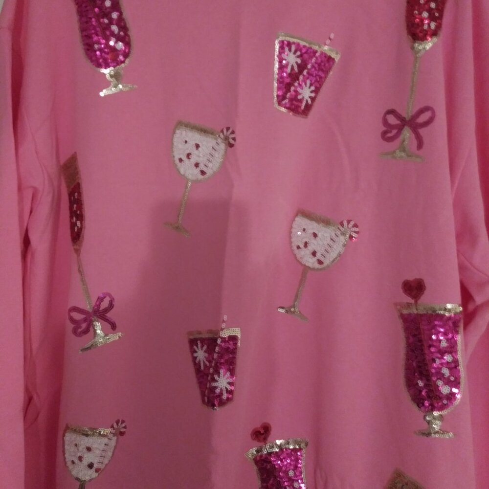 Pink Holiday Sweater dress